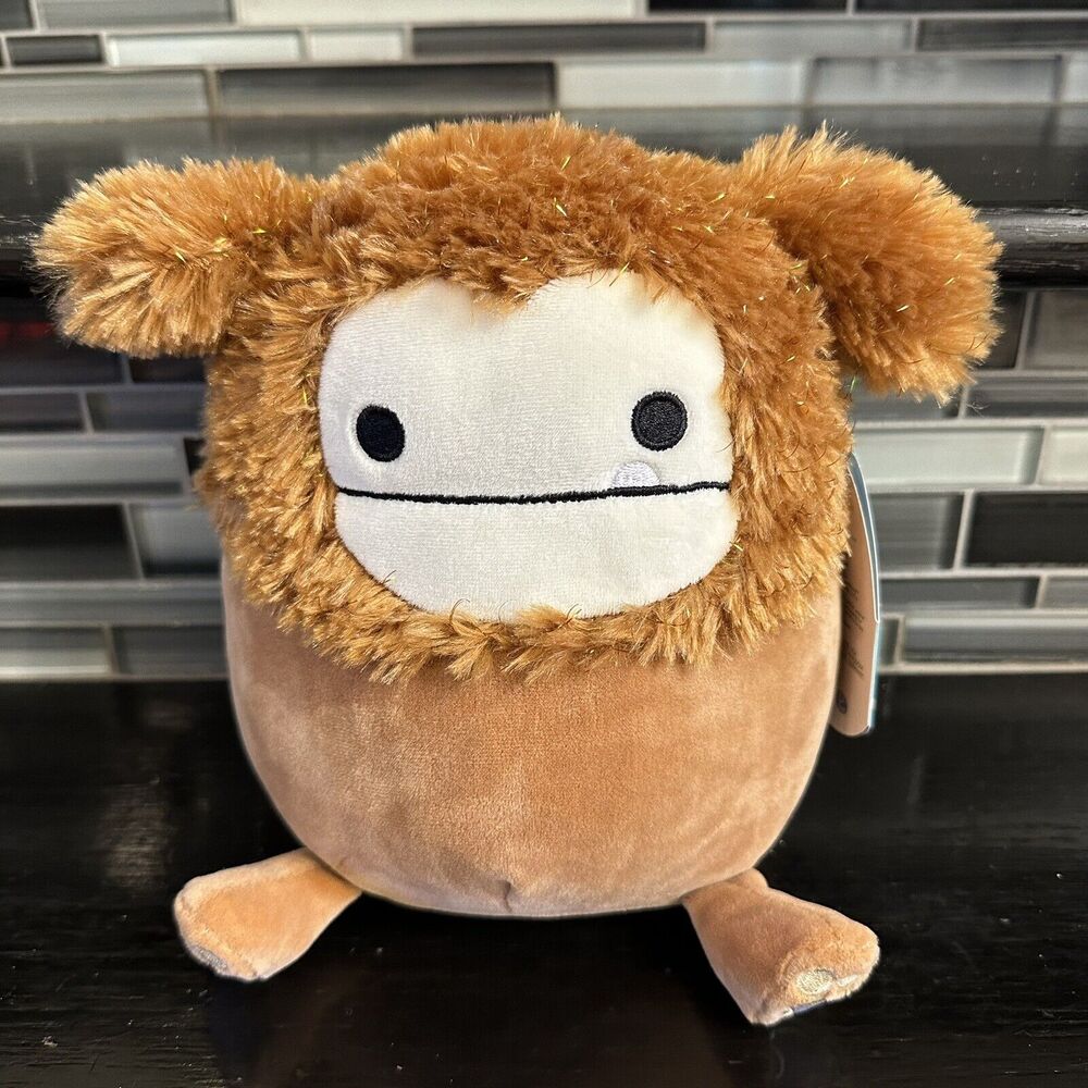 Kelly Toy Squishmallow Benny Bigfoot 7.5” Exclusive Gold Sparkle Hair BNWT New